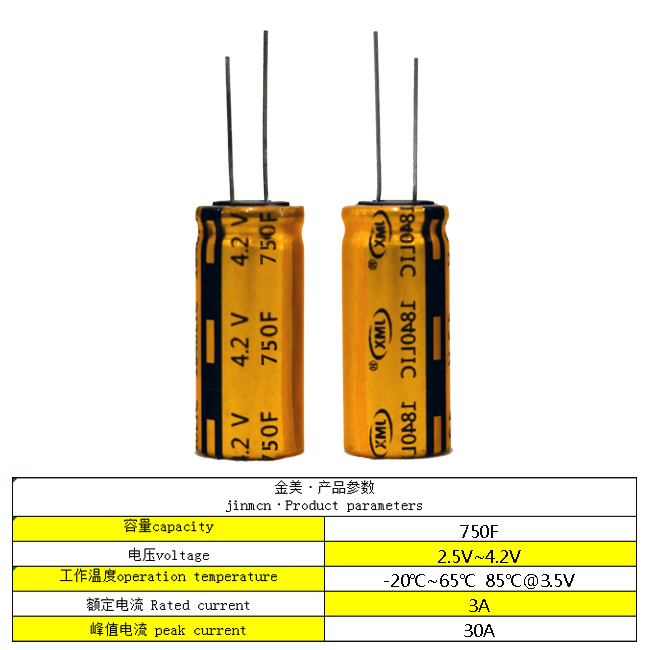 鋰離子超級(jí)電容器超快充電池3.8V750F1840 太陽能電池